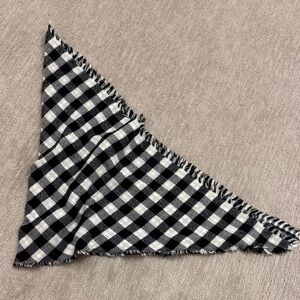 David and Young Black and White Plaid Scarf